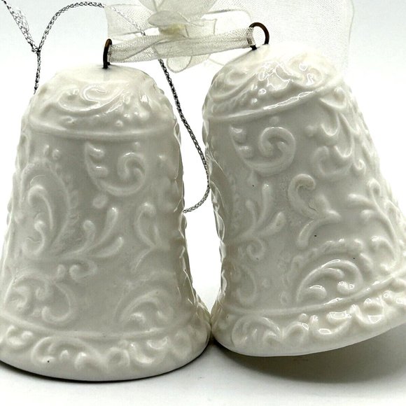 1st Christmas Ornament White Bells * - Picture 1 of 12
